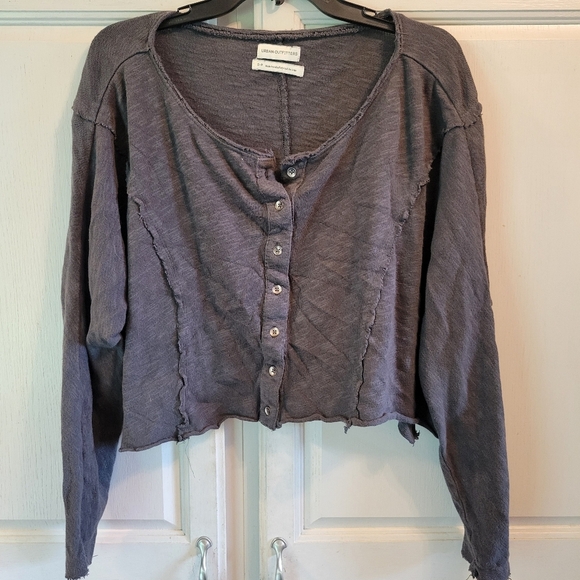 Urban Outfitters Oversized Grungy Button Front Long Sleeve Shirt - Picture 1 of 5